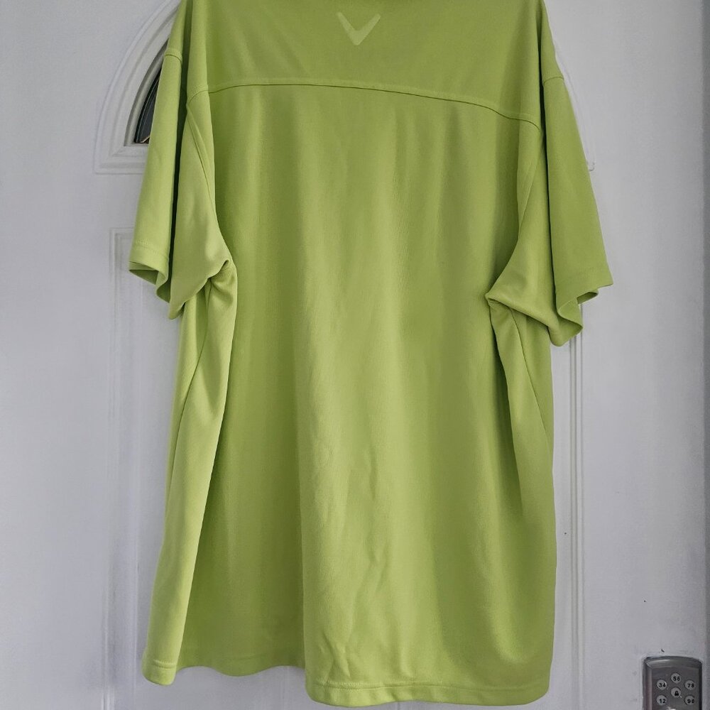 Callaway Men's Polo Lime Green Golf Shirt (2X) - Picture 7 of 8